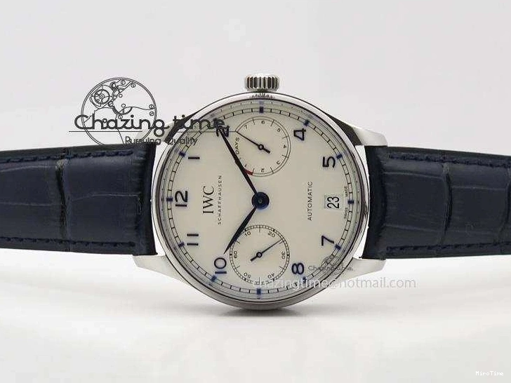 MIROTIME 0412 EasyCare Portuguese Real PR IW500705 ZF 1:1 Best Edition On Blue Leather Strap A52010 V 7310